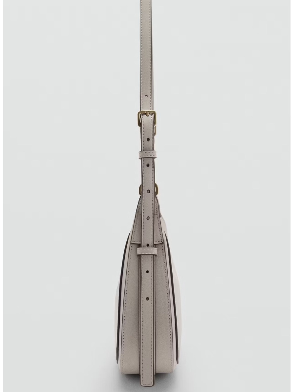 Mango Off White Oval Shoulder Bag - Picture 3 of 4